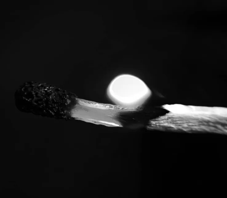 Flame in the dark